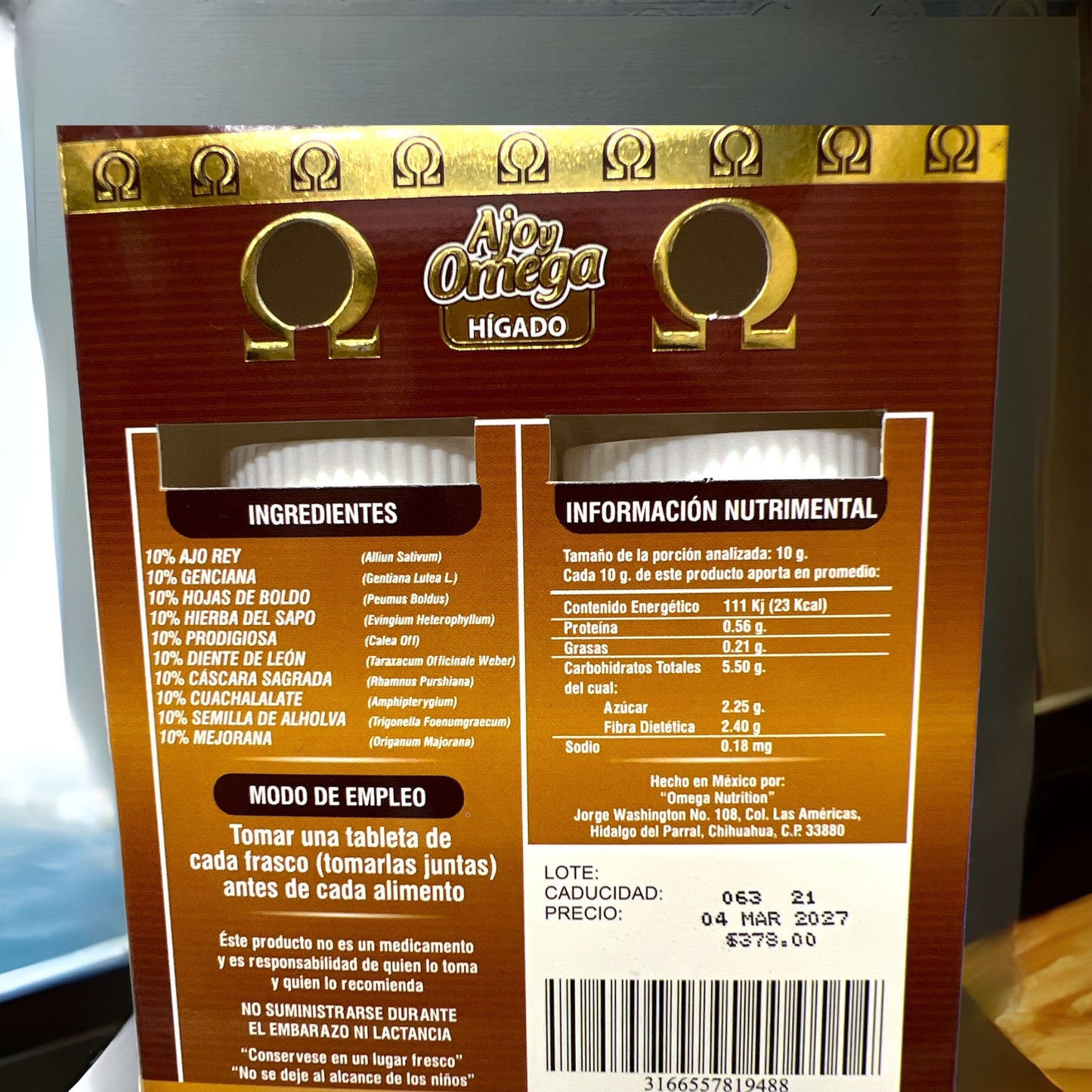 Ajo y - Omega - Hígado - mitiendaamore