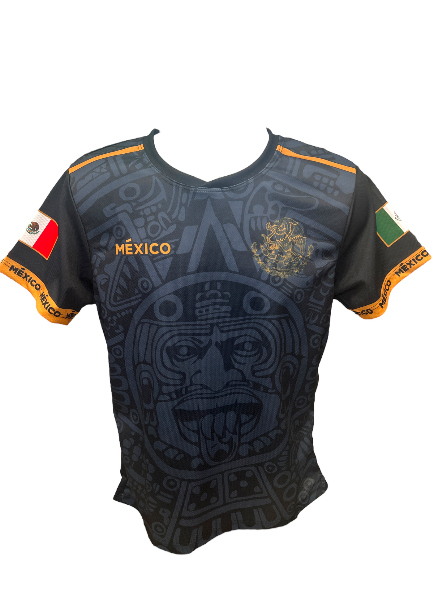 Playera, México Negra y dorado